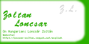zoltan loncsar business card